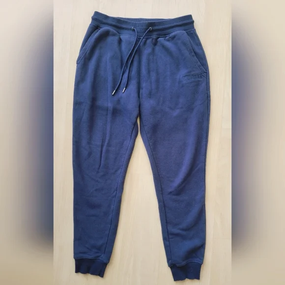Men's HURLEY Navy Blue Elastic Drawstring Waist Gym Sweatpants Joggers Medium - Picture 3 of 6
